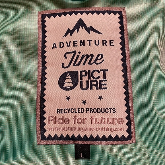 Women Picture Organic Clothing Green Weather Resistant Hooded Jacket Size L - Picture 10 of 11